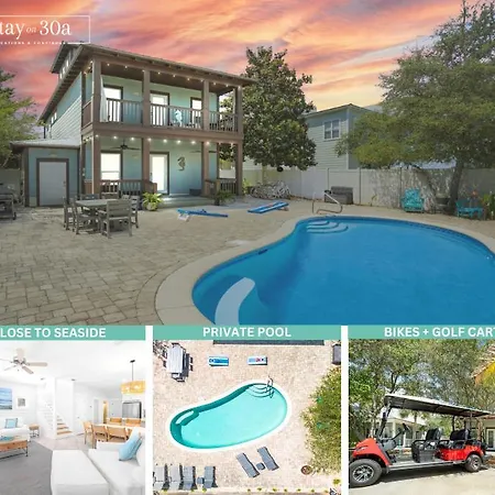 Sugar Hill Hang By Stay On 30A- Pool, Bikes, Golf Cart